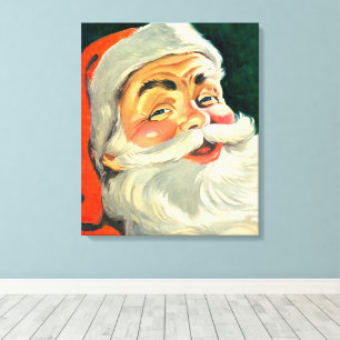Vintage Weihnachten, fröhlicher Retro-Weihnachtsma Leinwanddruck