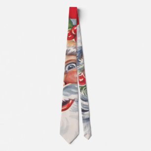 Vintage Weihnachten, fröhlicher Weihnachtsmann mit Krawatte