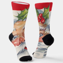 Vintage Weihnachten, fröhlicher Weihnachtsmann mit