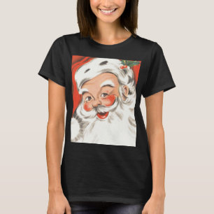 Vintage Weihnachten, fröhlicher Weihnachtsmann mit T-Shirt
