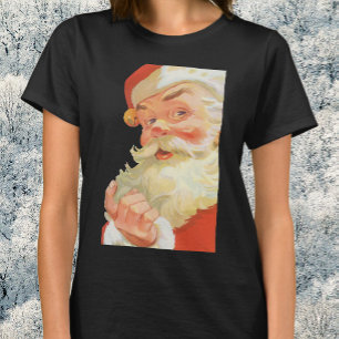 Vintage Weihnachten, fröhlicher Weihnachtsmann mit T-Shirt