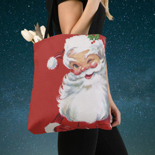Vintage-Weihnachten, fröhlicher Weihnachtsmann zwi