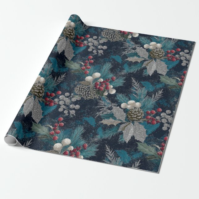 Vintage Weihnachten Geschenkpapier (Ungerollt)