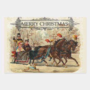 Vintage Weihnachten Geschenkpapier Set