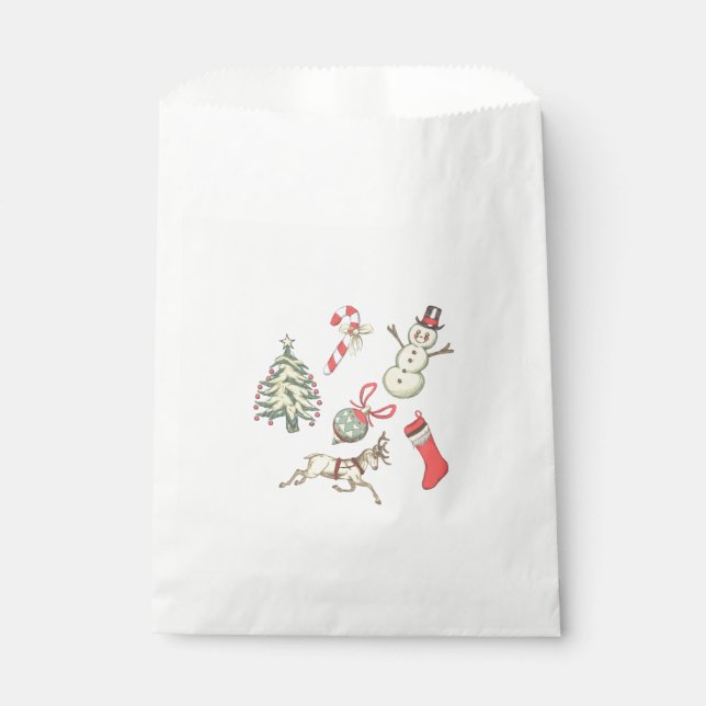 Vintage Weihnachten Geschenktütchen (Vorderseite)