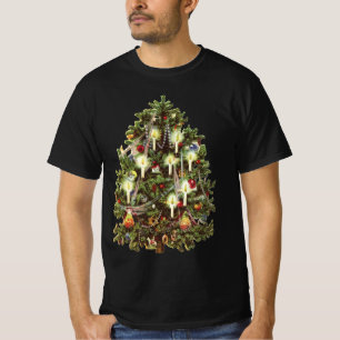 Vintage Weihnachten, geschmückter viktorianischer T-Shirt