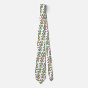 Vintage-Weihnachten-Gingham-Welpen-Plüschtiere Krawatte