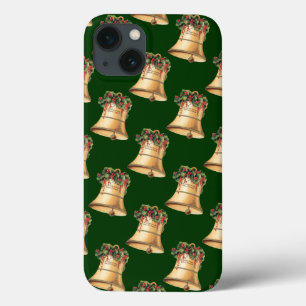 Vintage-Weihnachten Goldene Glocken, Frohe Festtag Case-Mate iPhone Hülle