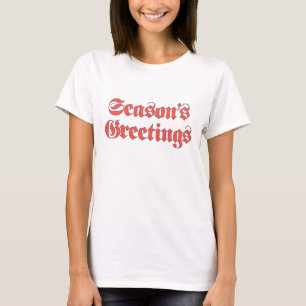 Vintage Weihnachten, Grüße zur Saison in Rot T-Shirt