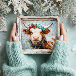 Vintage Weihnachten Highland-Kuh Decoupage Seidenpapier