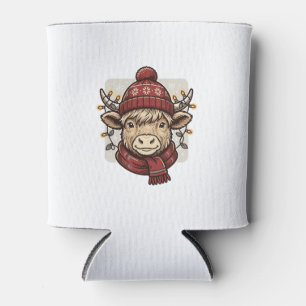 Vintage Weihnachten Highland Kuh Vektor-Shirt Desi Dosenkühler