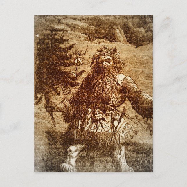 Vintage Weihnachten im Sepia Toile Stil (Vorderseite)