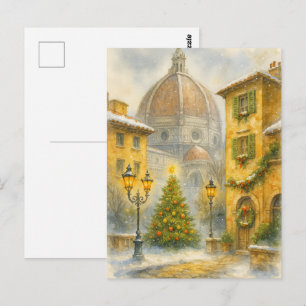 Vintage Weihnachten in Florenz Italien Postkarte R