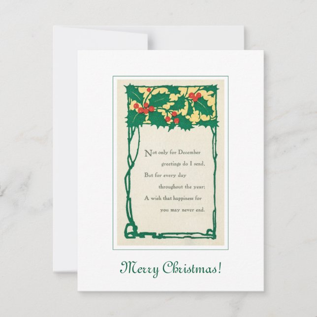 Vintage Weihnachten Karte (Vorderseite)