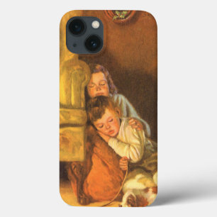 Vintage Weihnachten Kinder warten auf den Weihnach iPhone 13 Hülle