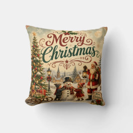 Vintage-Weihnachten-Kinderkissen Kissen