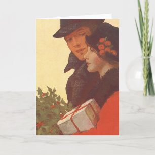 Vintage Weihnachten, Liebe und Romantik Geschenk S Feiertagskarte