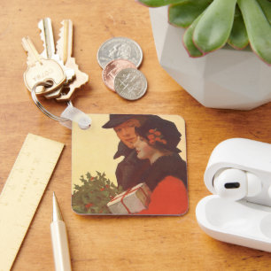Vintage Weihnachten, Liebe und Romantik Geschenk S Schlüsselanhänger