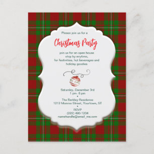 Vintage-Weihnachten MacGregor-Tartan-Karo Postkarte