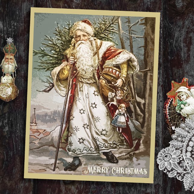 Vintage Weihnachten mit Baum und Spielzeug (Von Creator hochgeladen)
