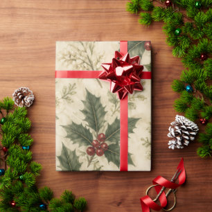 Vintage-Weihnachten mit Holly & Berry Geschenkpapier