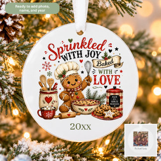 Vintage-Weihnachten mit Lebkuchen- und Keksebacken Ornament