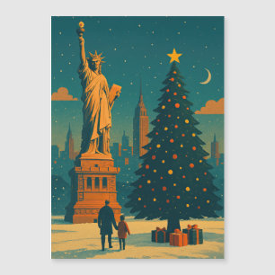 Vintage Weihnachten New York Magnet   Statue