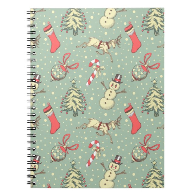 Vintage Weihnachten Notizblock (Vorderseite)