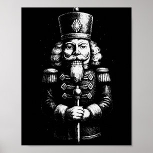Vintage-Weihnachten Nussknacker Retro-Weihnachten Poster