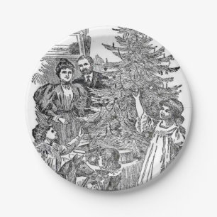 Vintage Weihnachten Pappteller