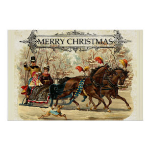 Vintage Weihnachten Poster