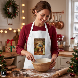 Vintage Weihnachten, religiöse Geburt mit Baby Jes Schürze