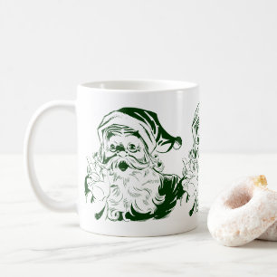 Vintage Weihnachten, Retro fröhlicher Santa Claus  Kaffeetasse