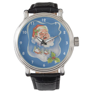 Vintage-Weihnachten, Retro-fröhlicher Weihnachtsma Armbanduhr