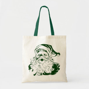 Vintage Weihnachten, Retro lustiger Weihnachtsmann Tragetasche