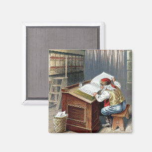 Vintage Weihnachten, Sankt Nikolaus Böse oder Arti Magnet