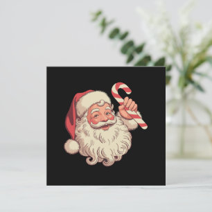 Vintage-Weihnachten-Santa-Claus-Gesicht Lustig Alt Feiertagskarte