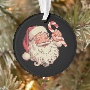 Vintage-Weihnachten-Santa-Claus-Gesicht Lustig Alt Ornament