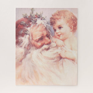 VINTAGE-WEIHNACHTEN-SANTA- PUZZEL PUZZLE