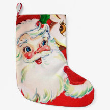 Vintage-Weihnachten-Santa-Rentier-Dekoration-Socke