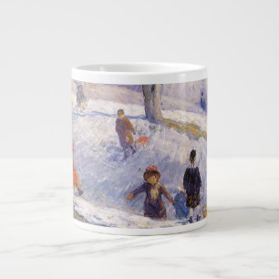 Vintage Weihnachten, Schlittenfahren, Central Park Jumbo-Tasse