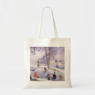 Vintage Weihnachten, Schlittenfahren, Central Park Tragetasche