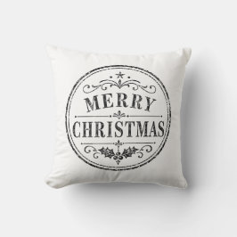 vintage-weihnachten-schwarz-weiß-kissen kissen