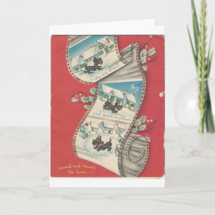 Vintage Weihnachten Scottie Hund