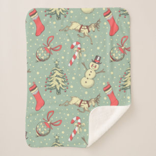 Vintage Weihnachten Sherpadecke