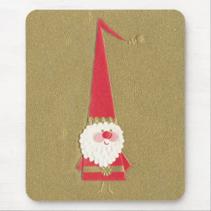 Vintage Weihnachten, süßer Santa Claus Gnom auf Go Mousepad
