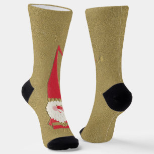 Vintage Weihnachten, süßer Santa Claus Gnom auf Go Socken