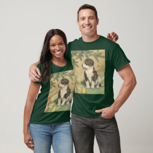 Vintage Weihnachten, süßer Welpe unter dem Weihnac T-Shirt