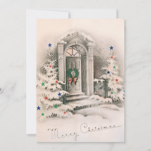 Vintage Weihnachten Türstufe