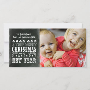 Vintage Weihnachten und neue Jahre Fotokarte